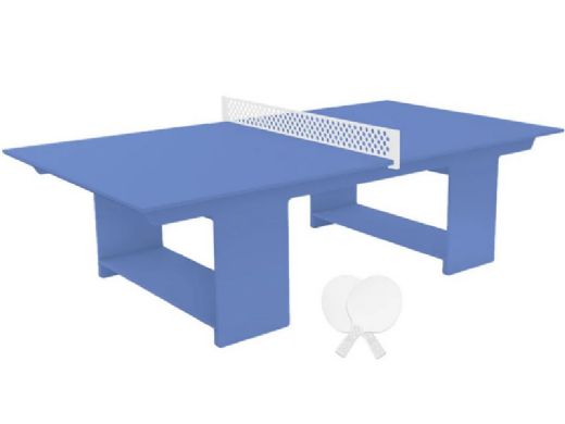 Ledge Lounger Outdoor Games Collection Ping Pong Table with Paddles and Net | Sky Blue Table | LL-GM-PG-SB 17509-45