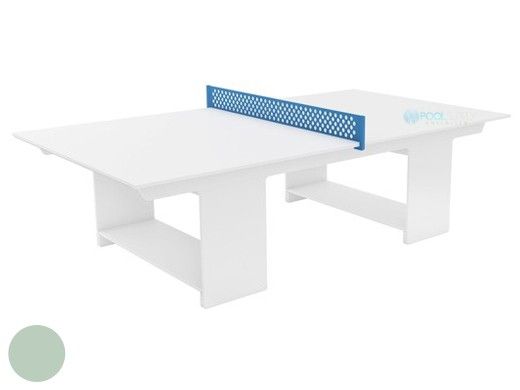 Ledge Lounger Outdoor Games Collection Ping Pong Table | Sage Green | Paddles and Net | LL-GM-PG-SG