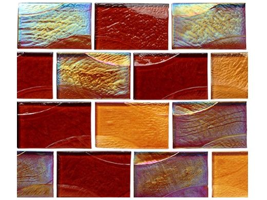 National Pool Tile Sea Ice Series 2x3 Glass Tile | Amber | ICE-AMBER2X3