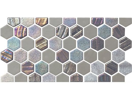 National Pool Tile Starburst Border Glass Tile | Smoke Gray | STA-SMOKE BDR