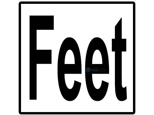 Inlays Depth Marker 6x6 Frost Proof Tile | 4" FEET Non-Skid | C621710