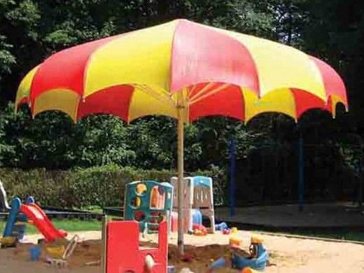 Anchor Industries FUNbrella Shark Permanent Umbrella Shade Structure | 20' Round | SHARK20