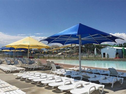 Anchor Industries FUNbrella Palm Permanent Umbrella Shade Structure | 20' Round | PALM20