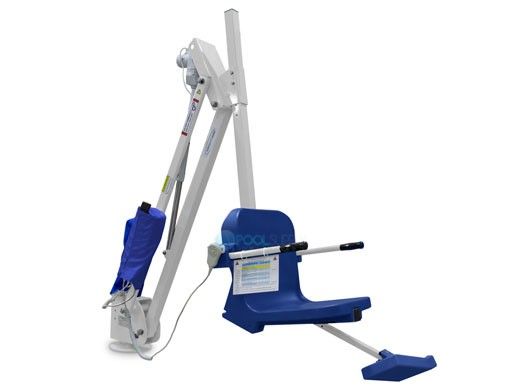 Aqua Creek Mighty 400 Pool Lift | No Anchor | White Powder Coat with Blue Seat | F-MTY400