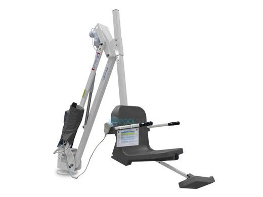 Aqua Creek Mighty 400 Pool Lift | No Anchor | White Powder Coat with Gray Seat | F-MTY400-G