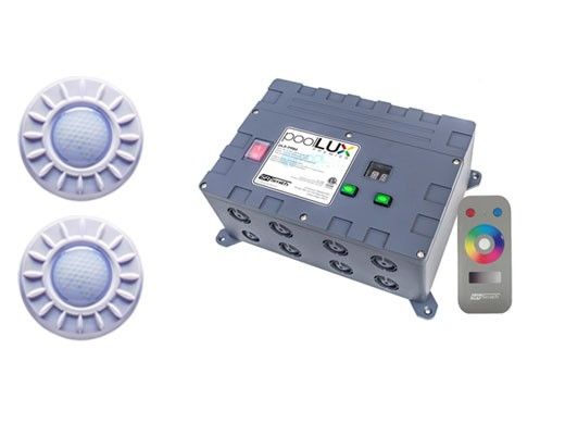 S.R.Smith PoolLUX Premier Lighting Control System with Remote | Includes 2 Mod-Lite Light Kit | 2ML-PLX-PRM
