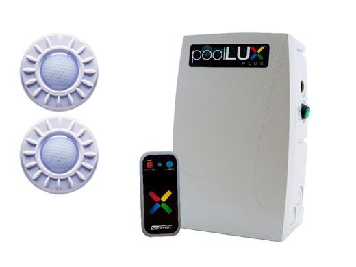 S.R.Smith PoolLUX Plus Lighting Control System | 100 Watt 120V Transformer | Includes 2 Mod-Lite Pool Lights | 2ML-PLX-PL100