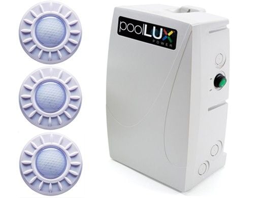 S.R.Smith poolLUX Power Transformer Lighting Control System | 60 Watt 120V | Includes 3 Mod-Lite Pool Lights | 3ML-PLX-PW60