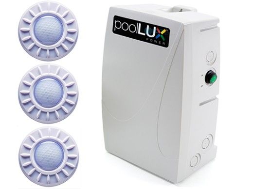 S.R.Smith poolLUX Power Transformer Lighting Control System | 100 Watt 120V | Includes 3 Mod-Lite Pool Lights | 3ML-PLX-PW100