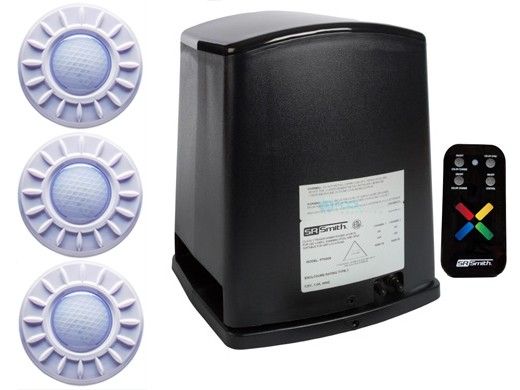 S.R.Smith PT-6000 Fiber to LED Lightning Kit | Includes Power Center Plus Wireless Remote Control and 3 Mod-Lite LED Pool Lights | 3ML-PT-6000