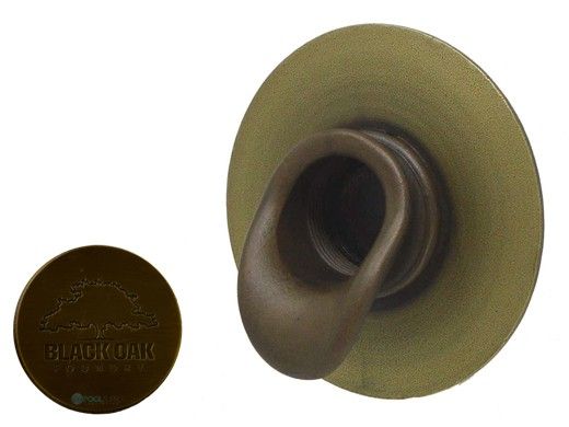 Black Oak Foundry Short Scupper with Round Backplate | Antique Brass / Bronze Finish | S65-AB | S69-AB Round