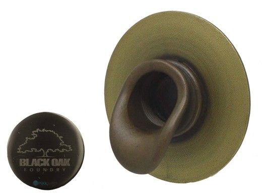 Black Oak Foundry Short Scupper with Round Backplate | Brushed Nickel Finish | S65-BN Round | S69-BN Round