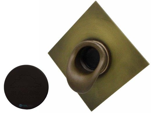 Black Oak Foundry Short Scupper with Diamond Backplate | Oil Rubbed Bronze Finish | S65-ORB | S69-ORB Diamond