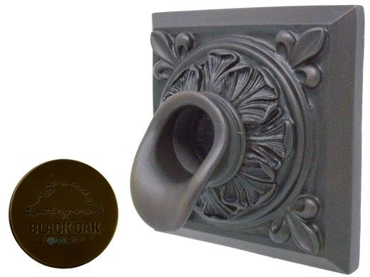 Black Oak Foundry Square Short Oak Leaf Scupper | Antique Brass / Bronze Finish | S61-AB Square