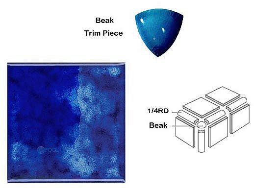 National Pool Tile Akron Field Beak Trim | Royal Blue | KAK305 BEAK