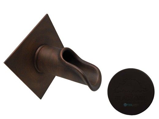 Black Oak Foundry Roman Scupper with Diamond Backplate | Oil Rubbed Bronze Finish | S55-ORB | S58-ORB Diamond