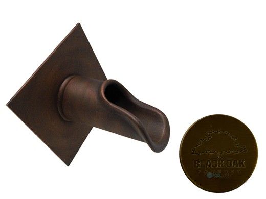 Black Oak Foundry Roman Scupper with Diamond Backplate | Antique Brass / Bronze Finish | S55-AB | S58-AB Diamond
