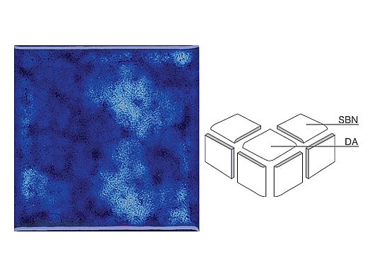National Pool Tile Akron Field 3X3 Surface Bullnose Trim | Royal Blue | KAK305 SBN