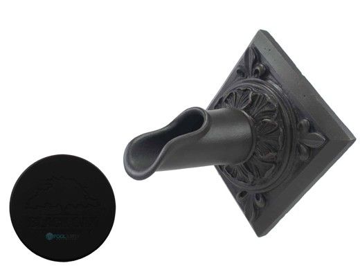 Black Oak Foundry Diamond Oak Leaf Scupper | Almost Black Finish | S52-A-BLK
