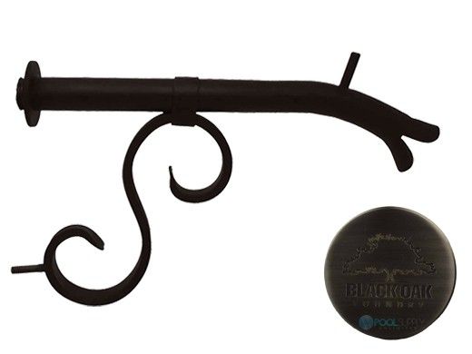 Black Oak Foundry Small Courtyard Spout with Mini Backplate |  Brushed Pewter Finish | S7510-BP