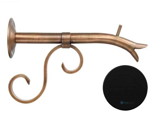 Black Oak Foundry Small Courtyard Spout with Turin | Almost Black Finish | S7534-BLK