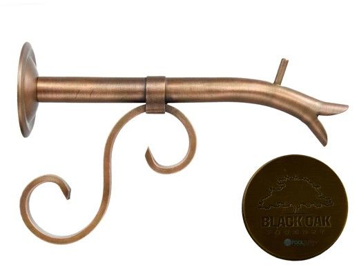 Black Oak Foundry Small Courtyard Spout with Turin | Antique Brass / Bronze Finish | S7534-AB
