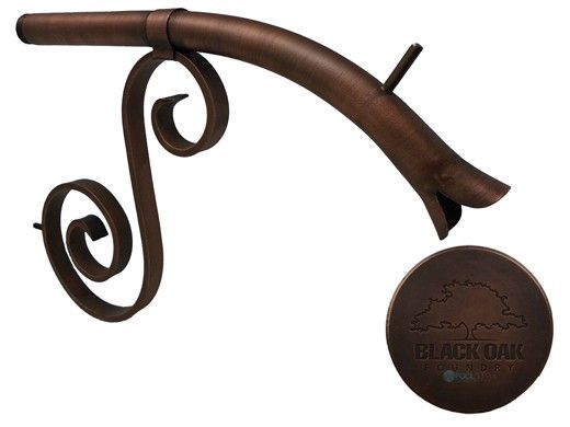 Black Oak Foundry Large Courtyard Spout | Distressed Copper Finish | S7600-DC | S7642-DC