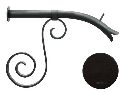 Black Oak Foundry Large Courtyard Spout with Mini Backplate | Oil Rubbed Bronze Finish | S7610-ORB | S7611-ORB