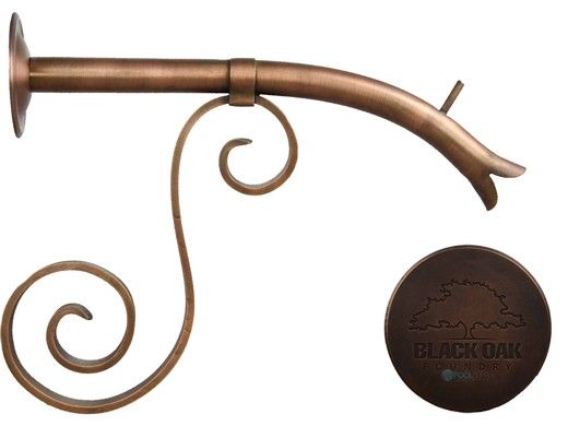 Black Oak Foundry Large Courtyard Spout with Florentine | Distressed Copper Finish | S7624-DC | S7664-DC