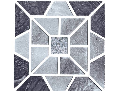 National Pool Tile Fusion Quartzite Mosaic Tile | Grey Morning Star | BVQMS9007