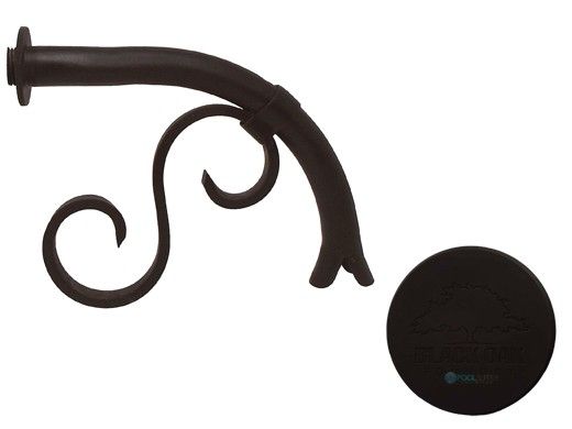 Black Oak Foundry Small Droop Spout with Mini Backplate | Oil Rubbed Bronze Finish | S7410-ORB | S7811-ORB