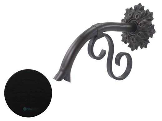 Black Oak Foundry Small Droop Spout with Bordeaux | Almost Black Finish | S401-BLK | S421-BLK