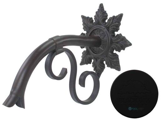 Black Oak Foundry Small Droop Spout with Normandy | Almost Black Finish | S402-BLK | S422-BLK