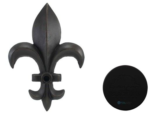 Black Oak Foundry Fleur de Lis Emitter | Almost Black Finish | M901-BLK