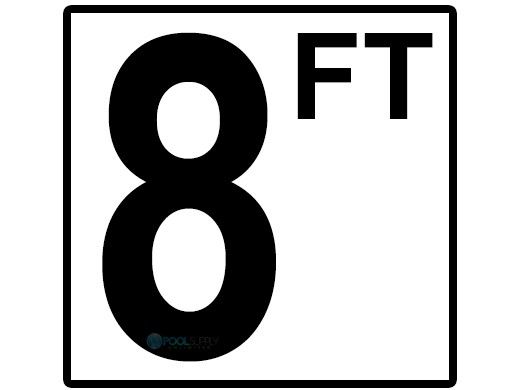 Depth Marker 5" Frost proof tile | 8FT Non-Skid | DM52-2080