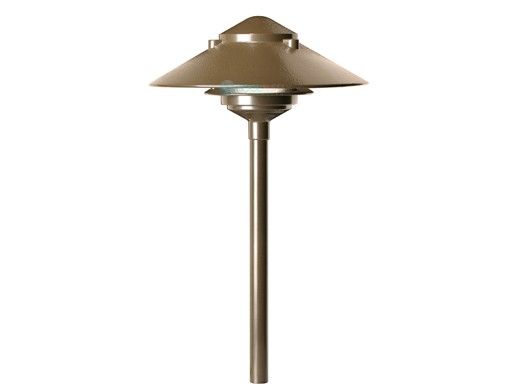 FX Luminaire DR PathLight | 18" Riser 2 Tier | 10W G4 Xenon | Black Finish | DR-10-2T-18R-FB