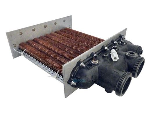 Raypak Cupro Nickel Heat Exchanger with Polymer Heads From 7-2013 for Models 336A-336/337 | 014928F 018000F