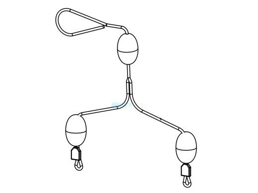 Aqua Products Rope Assembly 9.5' 3 Floats | APA8328