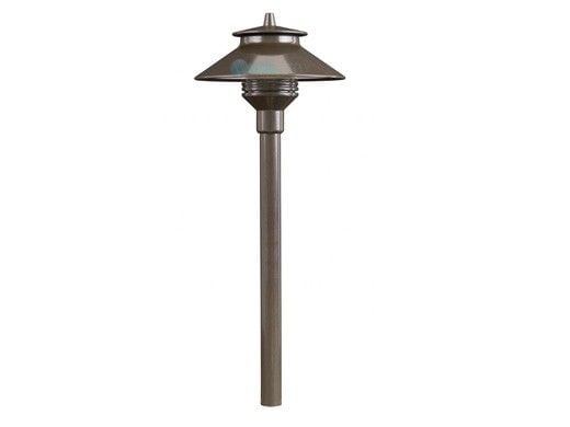 FX Luminaire PL LED Path Light | Bronze Metallic Finish | 18" Aluminum Riser | PLLEDTA-BZ+A-ZD-3LED-18RA-BZ
