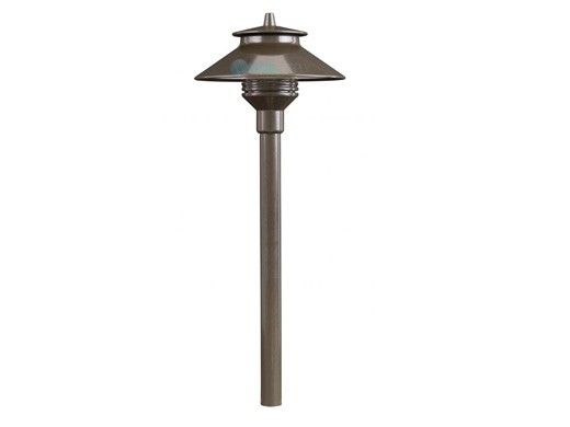 FX Luminaire PL LED Path Light | Bronze Metallic Finish | 12" Aluminum Riser | PLLEDTA-BZ+A-ZD-3led-12-RA-BZ