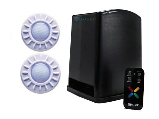SR Smith PT-6001 Fiber to LED Lightning Kit | Includes Power 60W Transformer with Wireless Remote Control and 2 Mod-Lite LED Pool Lights | 2ML-PT-6001
