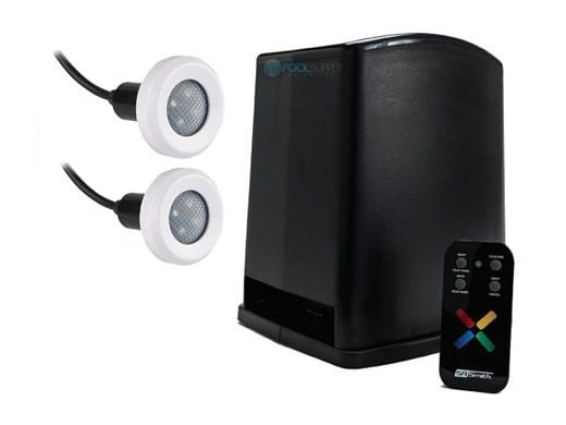 SR Smith PT-6002 Fiber to LED Lightning Kit | Includes Power 60W Transformer with Wireless Remote Control and 2 Treo LED Pool Light | 2TR-PT-6002