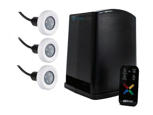 SR Smith PT-6002 Fiber to LED Lightning Kit | Includes Power 60W Transformer with Wireless Remote Control and 3 Treo LED Pool Light | 3TR-PT-6002
