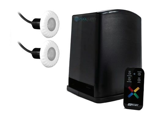 SR Smith PT-6002 Fiber to LED Lightning Kit | Includes 60W Transformer with Wireless Remote Control and 2 Kelo LED Pool Lights | 2KE-PT-6002