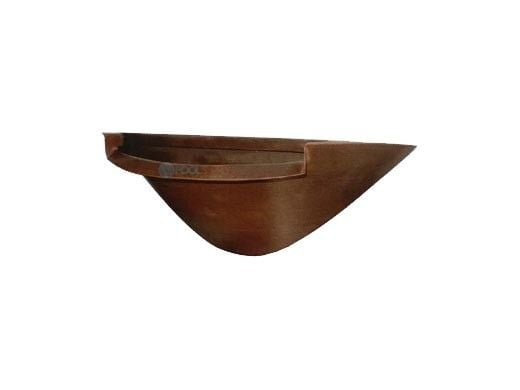 Bobe 24" Wall Mounted Half Bowl | 7" Tall | Hand Hammered Copper | HHWMPPLP-24
