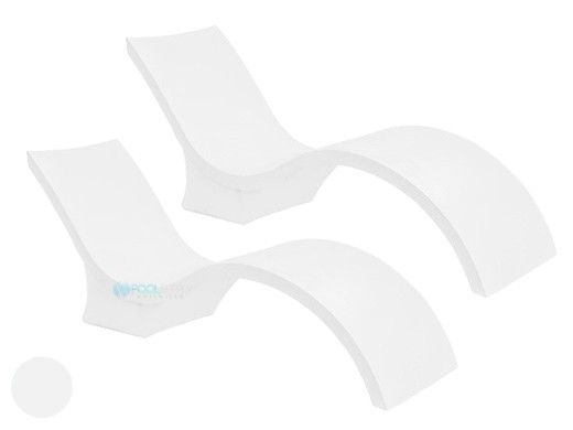 Ledge Lounger Signature Collection Two-Chaise Deep Bundle | White | LL-SG-CD-W