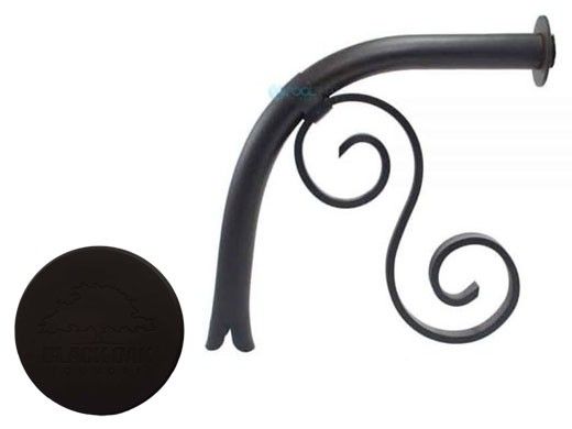 Black Oak Foundry Large Droop Spout with Mini Backplate | Oil Rubbed Bronze Finish | S7710-ORB | S711-ORB