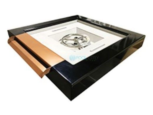 USAfirebowls 26" Aluminum Fire Bowl with 3" Vertical Face Tray and 8" Round Burner Ring Included | Propane | 26VLP
