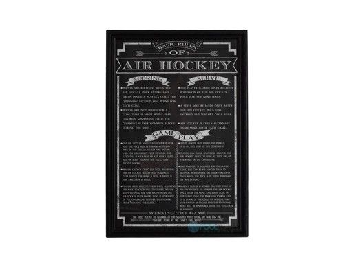 Hathaway Air Hockey Game Rules Wall Art | NG2029AH BG2029AH
