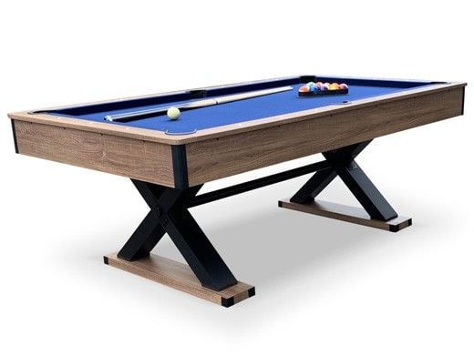 Hathaway Excalibur 7-Ft. Pool Table | Driftwood Finish with Blue Felt | BG50346